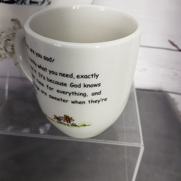 Royal Norfolk Dear God Porcelain Plate And Saucer‎ When It Rains Are You Sad - Picture 8 of 11